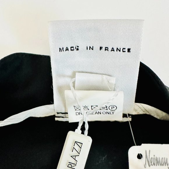 ANGELO TARLAZZI PARIS WOOL TIERED BOW LITTLE BLACK PENCIL SKIRT FRANCE - Picture 5 of 9